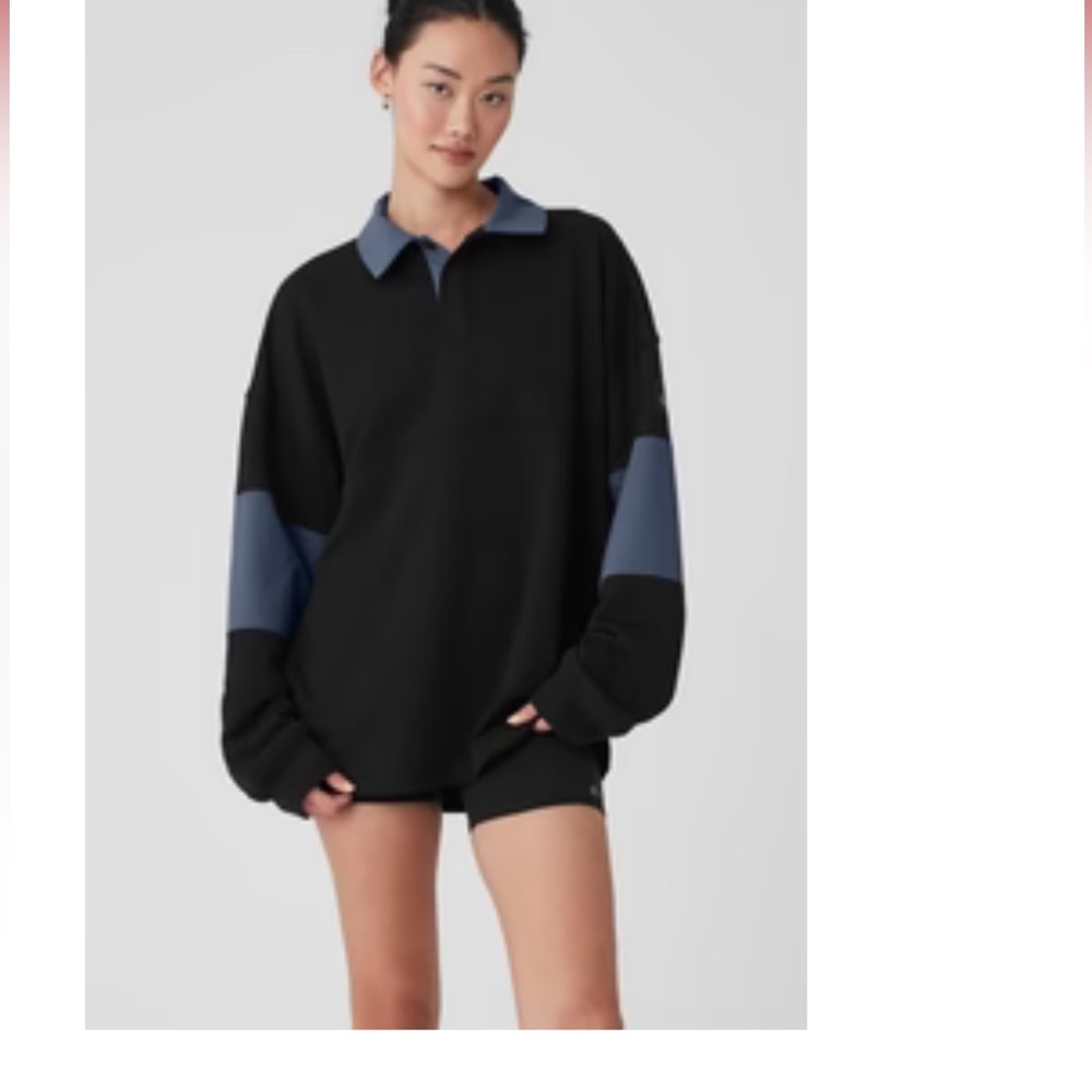 Alo yoga
Mix match Rugby Sweatshirt Black/Bluestone Size: S